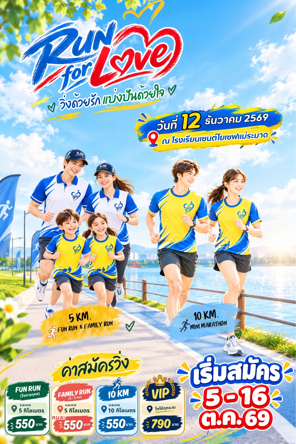 ป้ายประชาสัมพันธ์ SJM Run for Love 2026